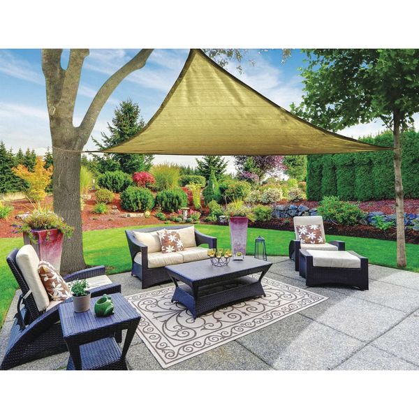 Sail Canopy, Triangle, Beige, 16x16x16