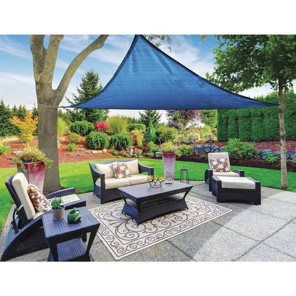 Sail Canopy, Triangle, Blue, 16x16x16