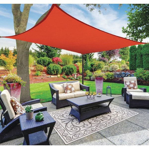 Sail Canopy, Rectangle, Red, 12x16 ft