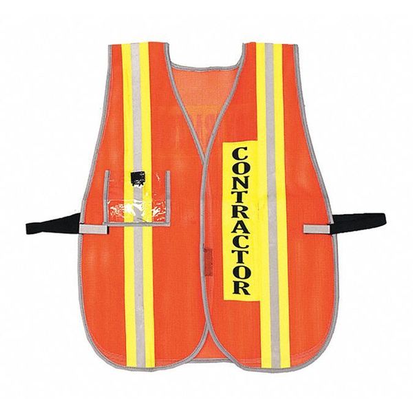 Safety Vest, Contractor, Orange, PK2