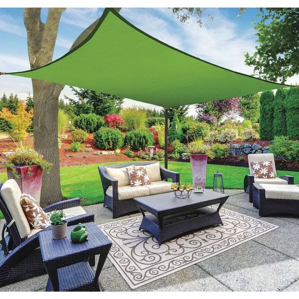 Sail Canopy, Rectangle, Green, 12x16 ft
