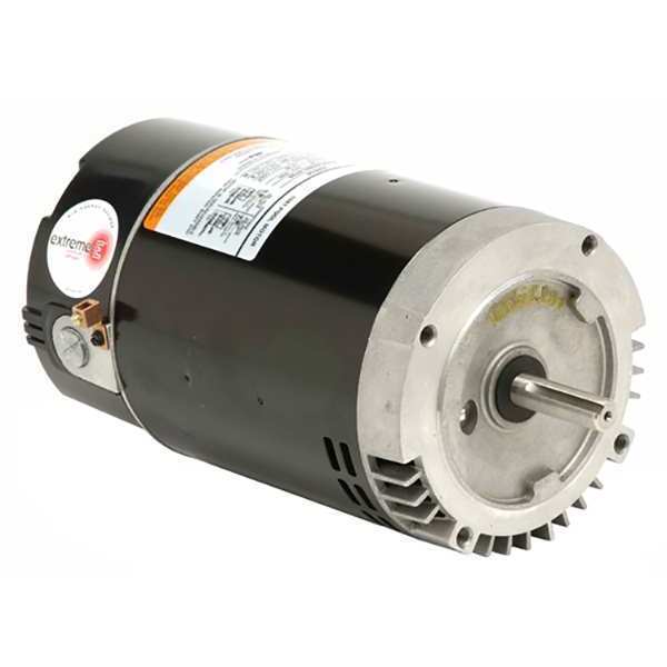 Pool and Spa Pump Motor, Permanent Split Capacitor, 1 1/4 HP, 56J Frame, 3,450 Nameplate RPM