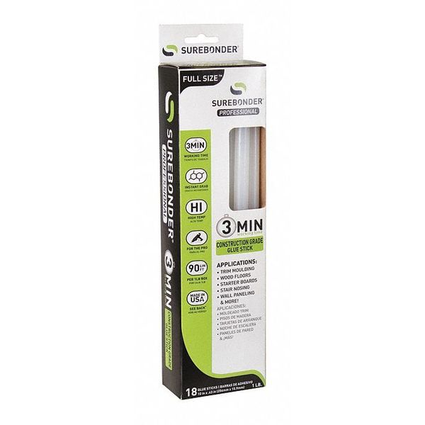 Hot Glue Sticks, 3 Minute, 7/16