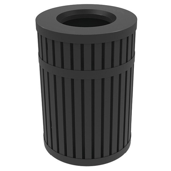 Parkview 3 Steel Trash Bin, Blk, 45 gal.