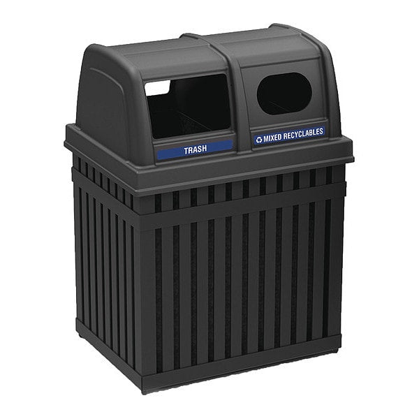 50 gal Recycling Bin, Stainless Steel