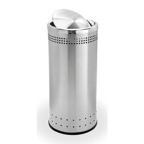 Imprinted Waste Container, SS, 15 gal.