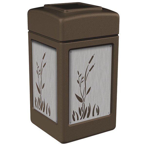 42 gal Trash Can, Brown