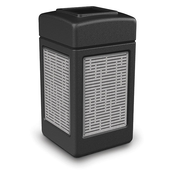 42 gal Trash Can, Black