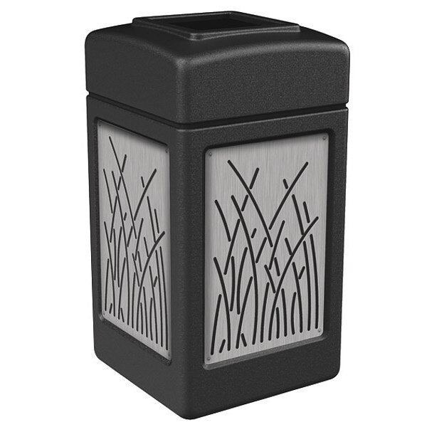 42 gal Trash Can, Black