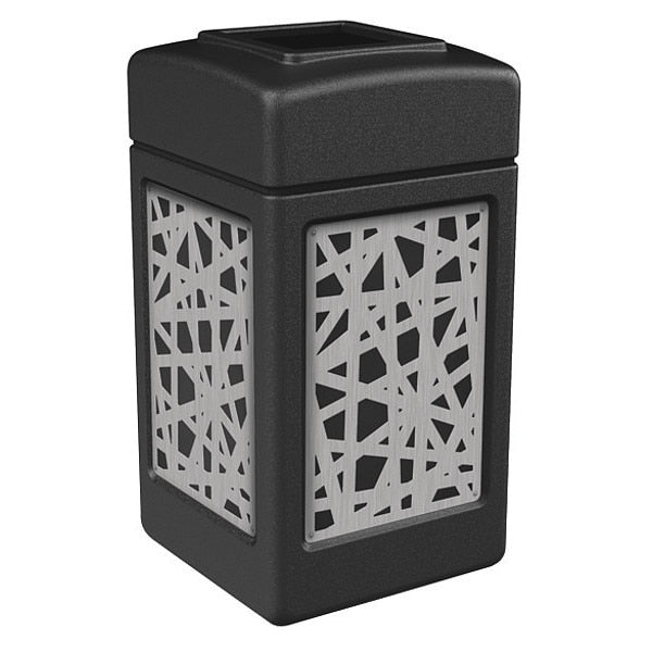 42 gal Trash Can, Black