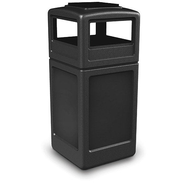 42 gal Trash Can, Black