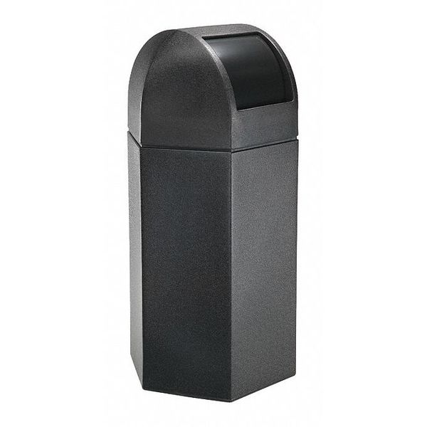 50 gal Trash Can, Black