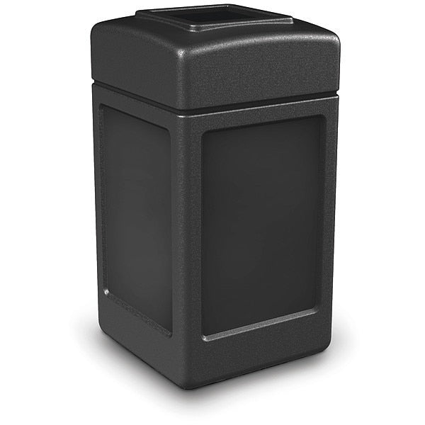 42 gal Square Trash Can, Black