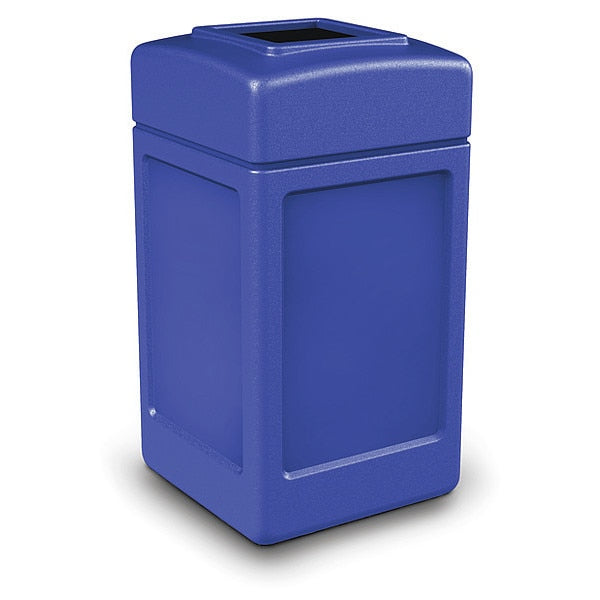 42 gal Square Trash Can, Blue