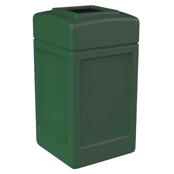 42 gal Square Trash Can, Green
