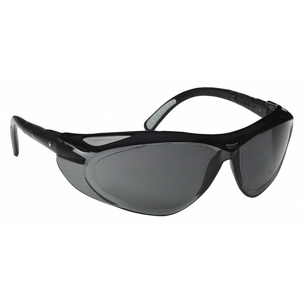 Safety Glasses, Smoke Polycarbonate Lens, Scratch-Resistant