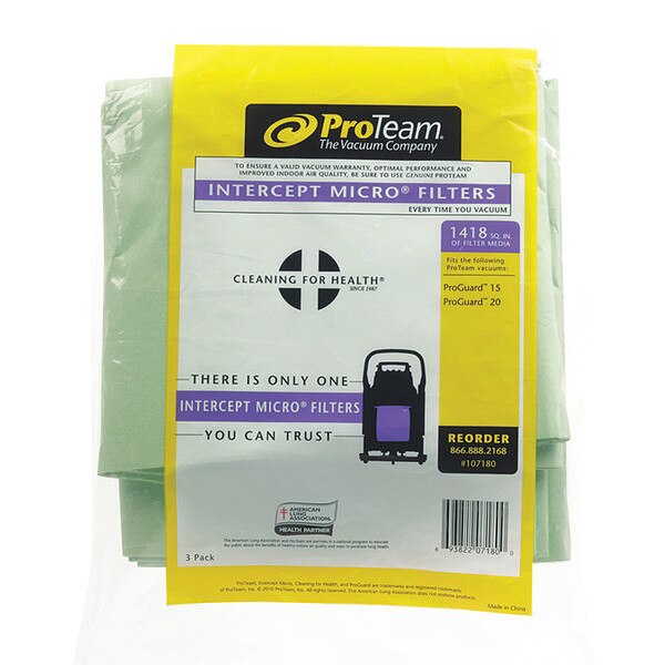 Intercept Micro Filter Bag, Fits ProGuard Wet/Dry 15-20 gal, 3PK