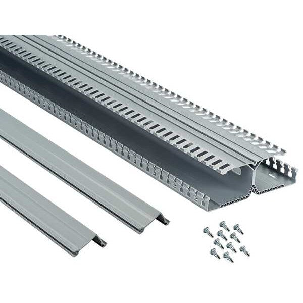 DIN Rail Wiring Duct, Gray, 6ft