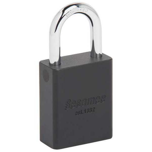 Alum Safety Lockout Padlock, KD, Black