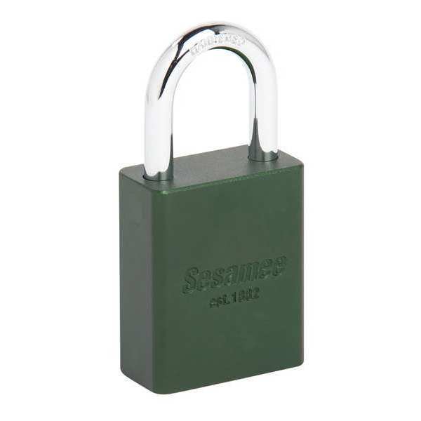 Alum Safety Lockout Padlock, KA, Green
