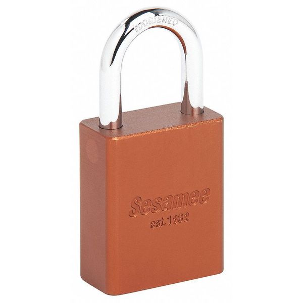 Alum Safety Lockout Padlock, KD, Brown