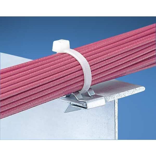 Cable Tie Mount, Edge Clip Applied, PK100
