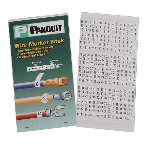 Wire Marker Book, Vinyl Cloth, 0-9