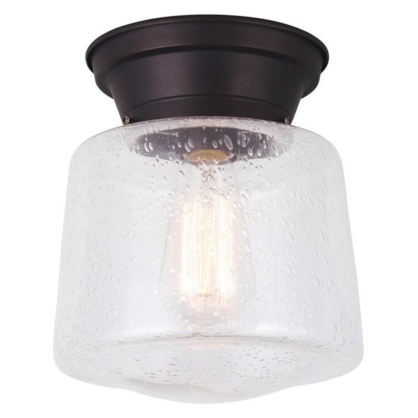 Flush Mount Light, 1 Light, 60W, 8