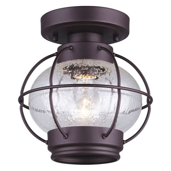 Flush Mount, 1 Light, 60W, 7-3/4x8-1/4