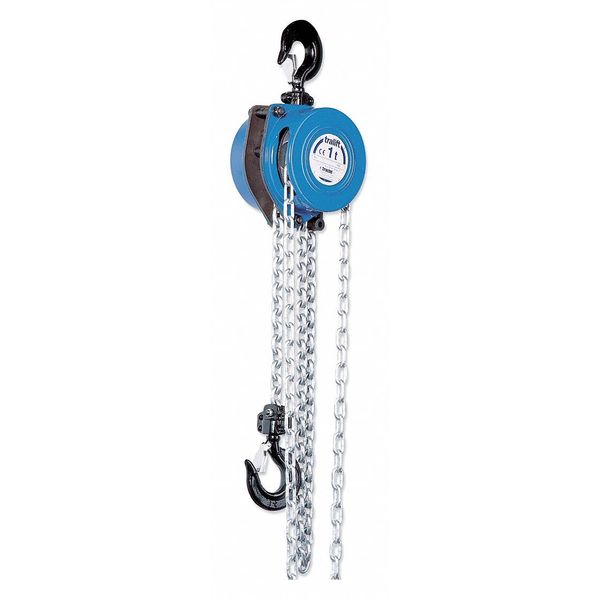 Tralift Manual Chain Hoist, 500 lb. (0.25 Ton) Load Capacity, 10 ft. Lift
