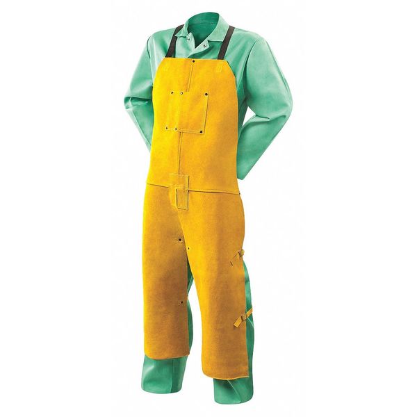 Cowhide Welding Split Leg Bib Apron, 48