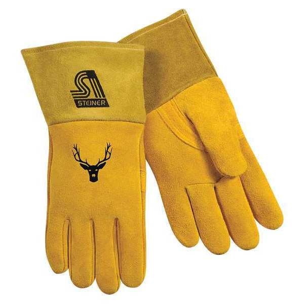 MIG Welding Gloves, Deerskin Palm, XL, PR
