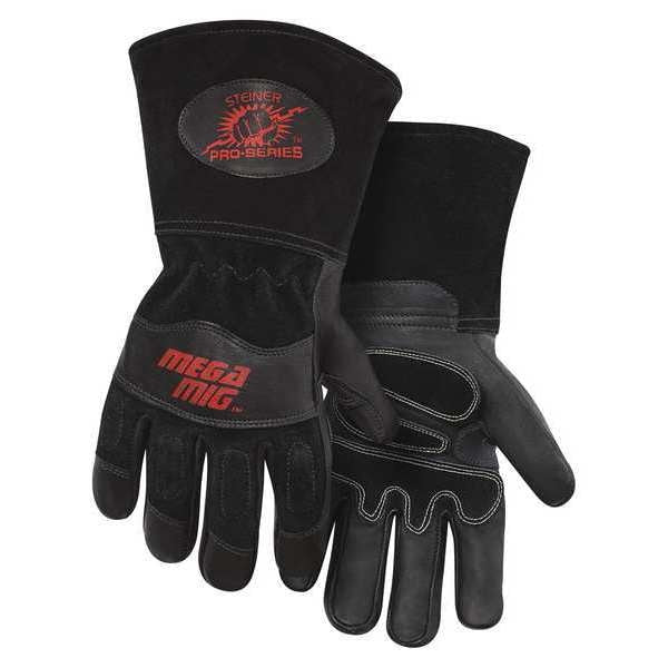 MIG Welding Gloves, Goatskin Palm, XL, PR