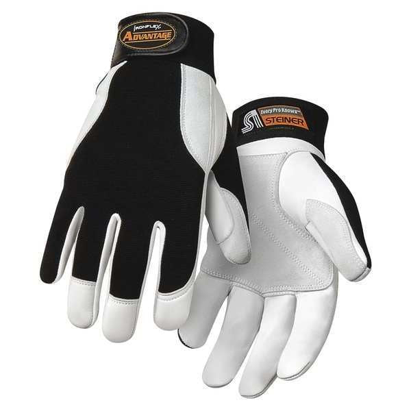Mechanics Gloves, XL, Tan/Black, Reinforced, Omni-Directional Spandex