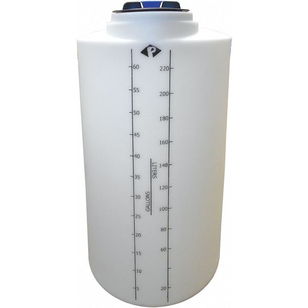 ProChemÂ® Process Chemical Tank, Nat, LDPE 1.9, 65 Gal