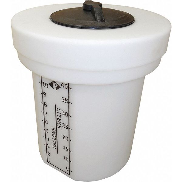 Solid Top Process Tank Nat XLPE 10 Gal
