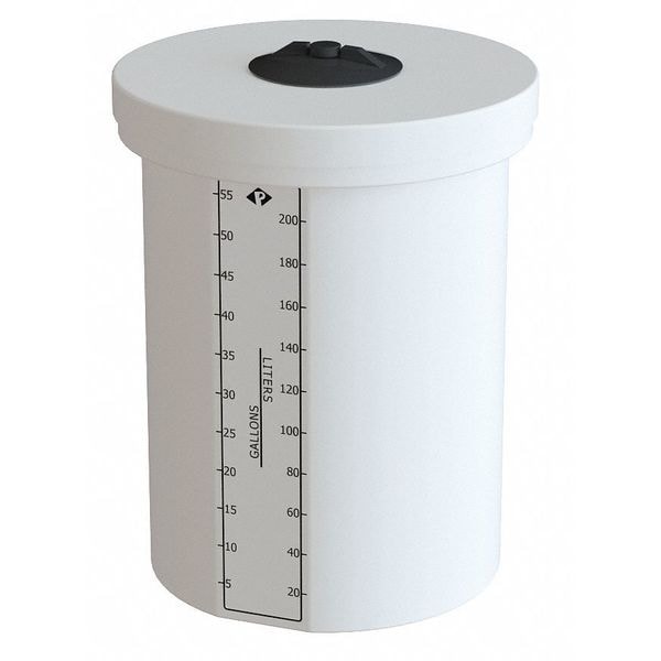 Solid Top Process Tank Nat XLPE 55 Gal