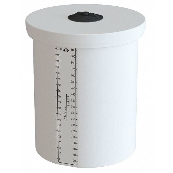 Solid Top Process Tank Nat XLPE 100 Gal