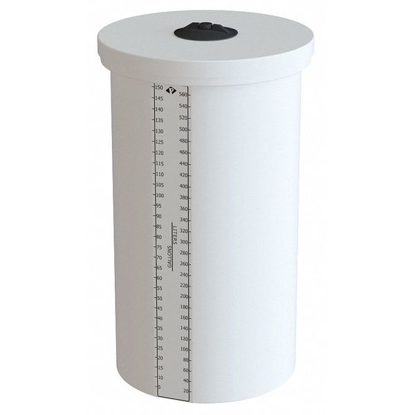 Solid Top Process Tank Nat XLPE 150 Gal