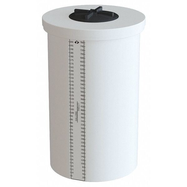 Solid Top Process Tank Nat XLPE 200 Gal