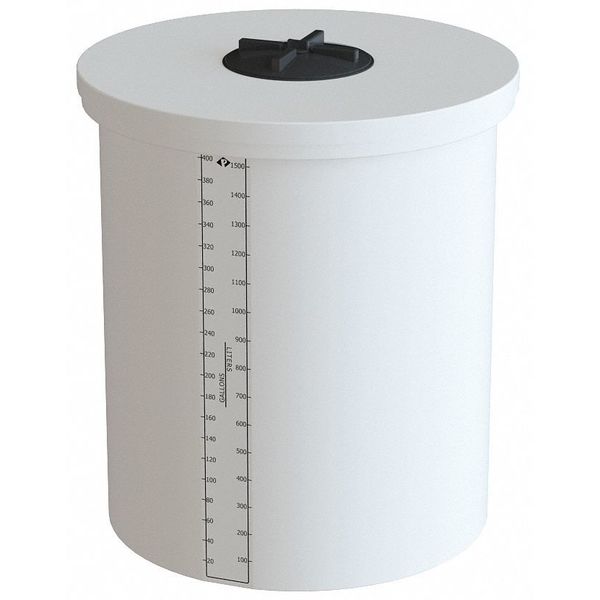Solid Top Process Tank Nat LDPE 400 Gal