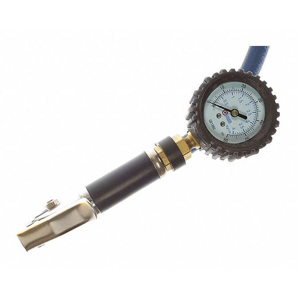 Dial Inflator 0-60PSI Straight Chuck 12