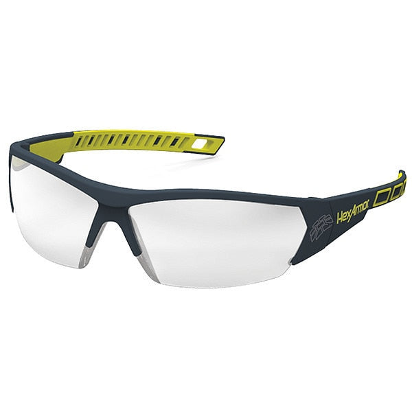 Safety Glasses, Wraparound Silver Polycarbonate Lens, Anti-Fog