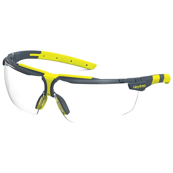 Safety Glasses, Wraparound Clear Polycarbonate Lens, Anti-Fog, Scratch-Resistant