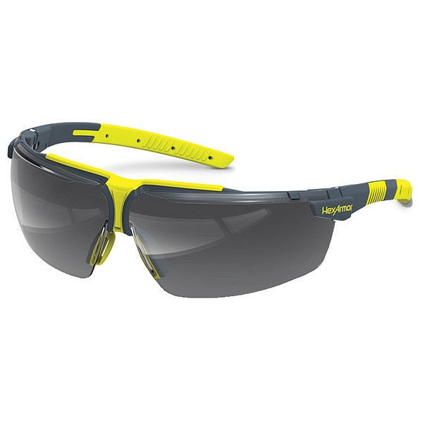 Safety Glasses, Wraparound Clear Polycarbonate Lens, Anti-Fog, Scratch-Resistant, Self-Tinting