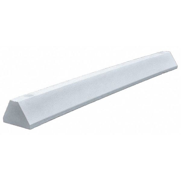 Parking Block, Stndr, 4 ft., White, Spikes