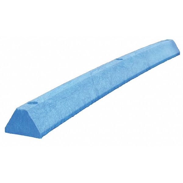 Parking Block, Standard, 6 ft., Blue, Spikes