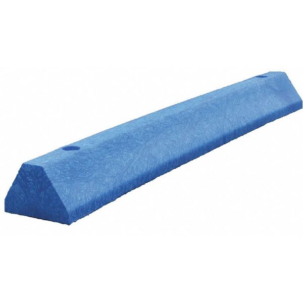 Parking Block, Deluxe, 4 ft, Blue, Spikes