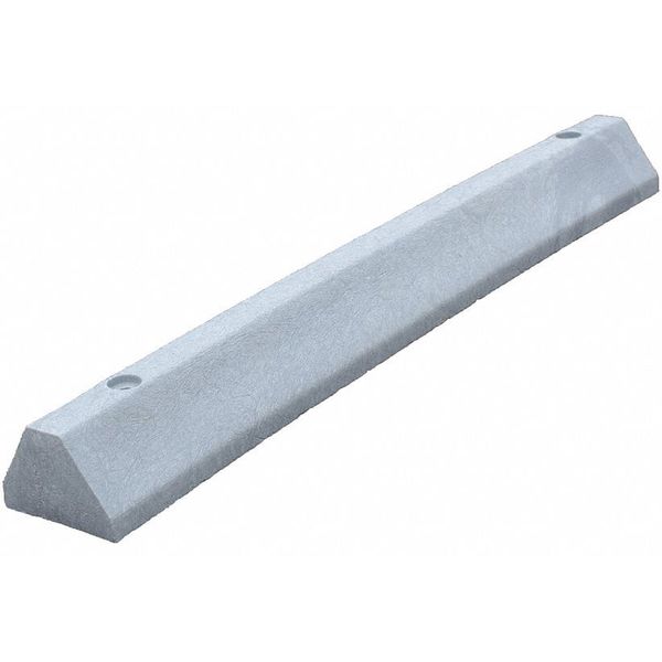 Parking Block, Deluxe, 4 ft., Gray, Spikes