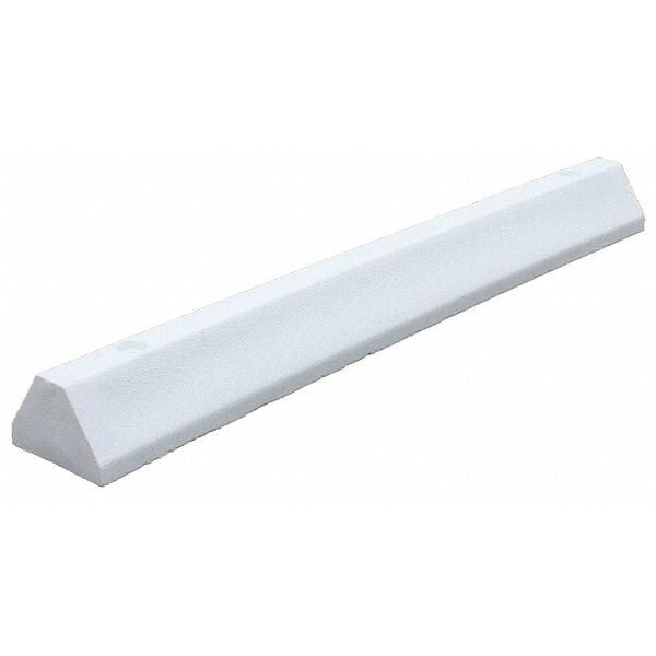 Parking Block, Deluxe, 4 ft., White, Spikes
